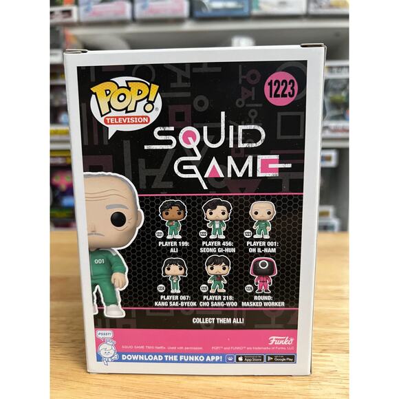 Player 001 Oh Il-Nam Squid Game Funko Pop #1223 Television TV Netflix Games Old - Picture 3 of 6